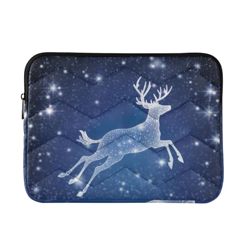 Funda para portátil 13-14 pulgadas impermeable azul con reno
