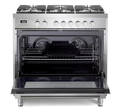 Verona VPRSGE365SS Prima Series Vprfsge365Ss 36 Inch 5.0 Cu. Ft. Dual Fuel Range Oven Stove thumb #3