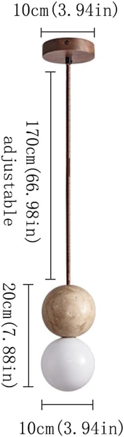 Suspension chambre à coucher en verre pour éclairage de chevet - 5