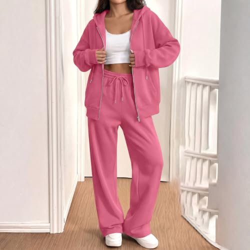 Matching Workout Sets for Women Hooded Sweatshirts Jogging Pants Sweatsuits - image 2