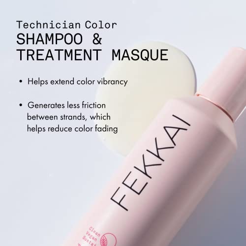 Fekkai Technician Color Shampoo (8.5 Oz) + Technician Color Treatment Masque (5.0 Oz) - Extends Vibrancy Of Color-Treated Hair - Salon Grade, Ewg Compliant, Vegan & Cruelty Free #TOP1