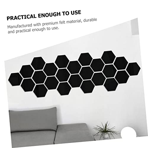 12 piezas paneles acústicos hexagonales paneles autoadhesivos para absorción de sonido, reducción de ruido, decoración de pared para casa, oficina y estudios miniatura 4