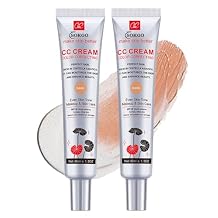 Color Correcting CC Cream with SPF 25, Coverage Lightweight Foundation, Hydrating Serum, Even Skin Tone Makeup and Skin Care, Boost Radiance, Refine Skin Texture, Avoid Sun Damage 2PCS Dark, Large