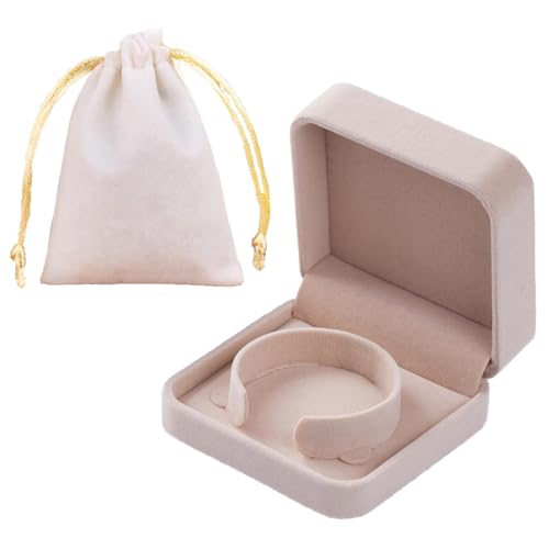JBLJDWD Elegant Plush Gift Box for Jewelry Storage - Suitable for Bracelets Watches and Necklaces (Pink)