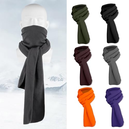Fashion Warm Fleece Scarf Soft Lightweight Solid Color Autumn Winter Scarves Wraps for Women Men Girls Boys Multifunctional Polar Fleece Scarf