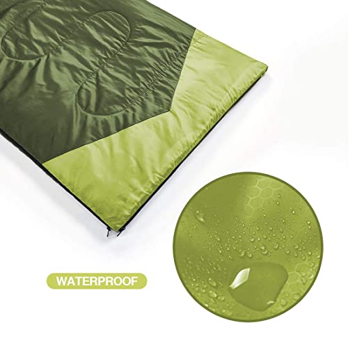 Oaskys Camping Sleeping Bag - 3 Season Warm & Cool Weather - Summer Spring Fall Lightweight Waterproof For Adults Kids - Camping Gear Equipment, Traveling, And Outdoors #TOP5