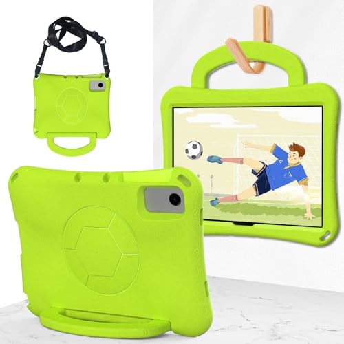 Coque Samsung Galaxy Tab A11 Plus verte antichoc avec poignée de transport