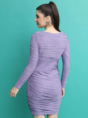 Image of Tokyo Talkies Women's Long Sleeves Square Neck Solid Dresses | Stylish Dresses | Casual Dresses