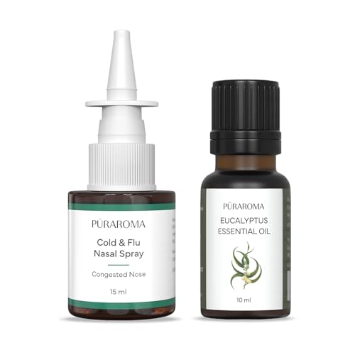 Image of Cold & Flu Nasal Spray + Eucalyptus Essential Oil | Cold & Flu Wellness Care Combo | Supports Breathing Comfort & Seasonal Wellness | Suitable for Adults & Children | Non-Drowsy Family Nasal Care & Aromatherapy | EU Made