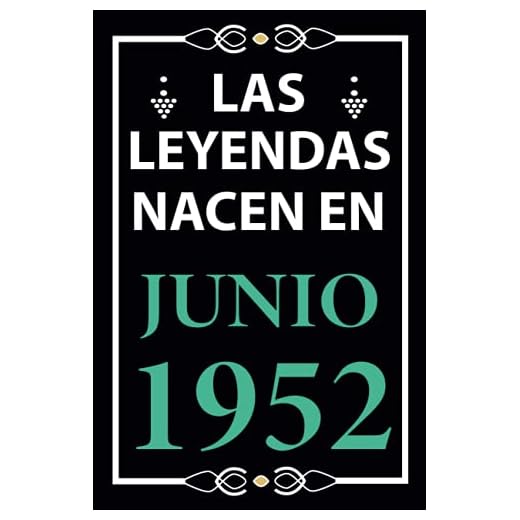Las leyendas nacen en Junio 1952: Regalo de cumpleaños perfecto para hombre y mujer de 69 años I Cita positiva , humor I Cuaderno , diario , libro de ... I Idea original para el 69 cumpleaños