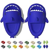 Jfxgjuv Sharky Chanclas Originales, Sharky Chanclas, Sandalias Shark, Original Shark Slides Non Slip Cloud Pillow Slippers Shark Slippers Sandals for Men Women Kids (Blue B,Children's Size 210mm)