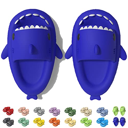 Jfxgjuv Sharky Chanclas Originales, Shark Slides Non Slip Cloud Pillow Slippers Sandals for Men Women Kids