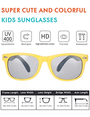 Flexible Kids Sunglasses Polarized Sun Glasses Girls Boys Shades UV400 Protection Eyewear for Age 2-8