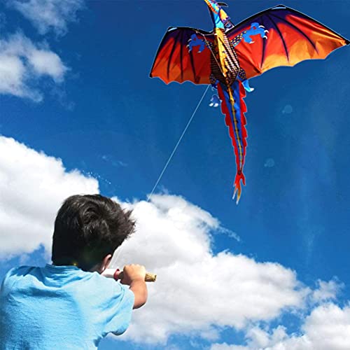 Kuashidai Riesiger Drachen für Kinder und Erwachsene, leicht zu fliegender Drache mit Schwanz für Strandausflüge, Park… – Bild 5