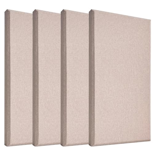 4PCS Large Acoustic Wall Panels, 23.6x11.8 Inches Sound Proofing Panels for Walls, Sound Absorbing Panels, Fiberglass Inner Decorative Echo Absorbing Wall Panel for Studio Home Office 4PCS Large Acoustic Wall Panels, 23.6x11.8 Inches Sound Proofing Panels for Walls, Sound Absorbing Panels, Fiberglass Inner Decorative Echo Absorbing Wall Panel for Studio Home Office