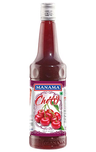 Image of Manama Cherry Fruit Flavoured Syrup for Mocktails and Cocktails, 750ML