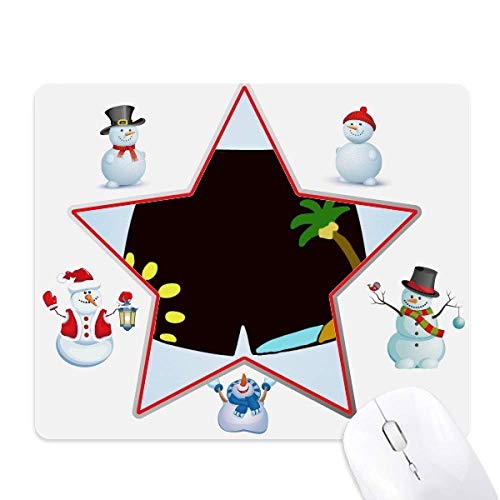 Tapis de souris motif Noël design bonhomme de neige idée cadeau