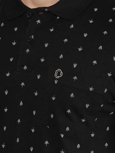 Image of Dollar Cotton Rich Fabric Printed Men's Polo T-Shirt | All-Over Prints | Embroidery Logo Branding on Pocket | Wide Array of Attractive Colours & Prints