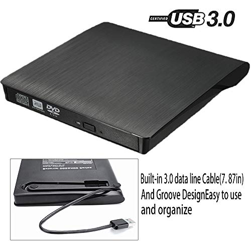 LYPGONE External CD/DVD Drive/Writer USB 3.0 High-Speed Portable CD DVD +/-RW ROM Burner/Writer