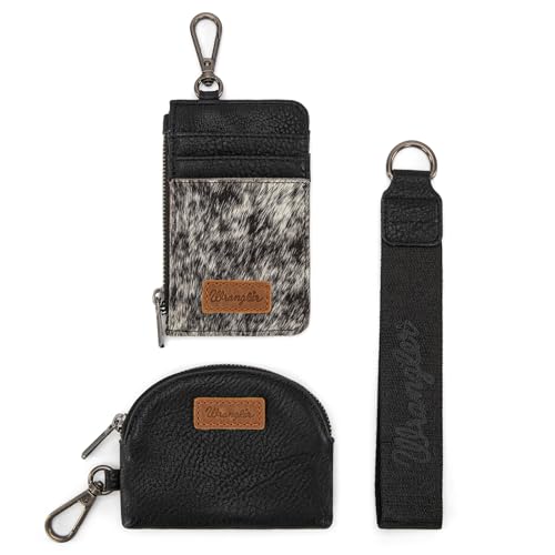 Image of Wrangler Keychain Wristlet Wallets for Women Western Dual Pouch Wristlet Credit Card Holder Wallet