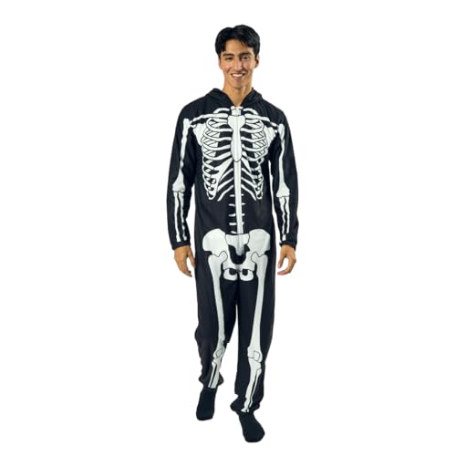 Bioworld Skeleton Men's Hooded Union Suit2