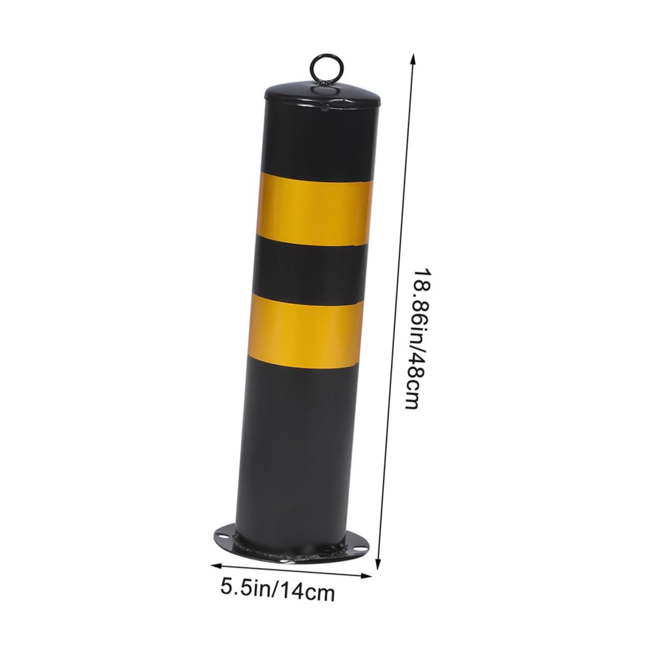 SOLUSTRE Safety Cone Barricade 114mm Diameter 500mm High Heavy Duty Steel Road Entrance/exit Stainless Steel Material