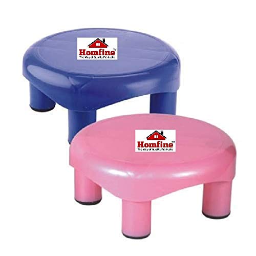 Homfine Plastic Bathroom Stool/Chair Multipurpose Stool for Home (Set