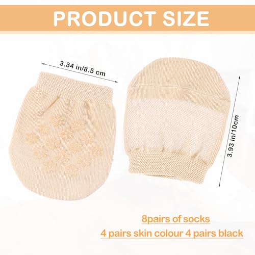 8 Pairs Half Socks for Women, Women's Toe Socks for Mules, Toe Topper Sock No Show Liner Half Sock for Women2