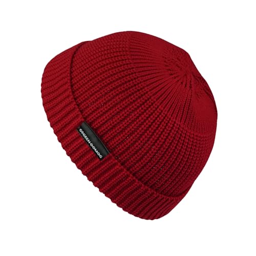 Clakllie Swag Fashion Beanie Knitted Cap Docker Leon Hat Cap Skullcap Roll-up Edge Fisherman Harbour Hats