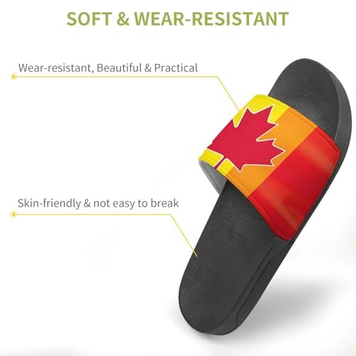 Canada Rainbow Flag House Sandals Non-Slip Bathroom Slippers Beach Summer Shoes for Men Women3