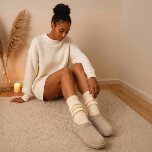 Women's Genuine Suede Slip On Slipper - image 3