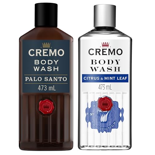 Gel douche CREMO Menthe et Palo Santo lot de 2 flacons de 473ml pour homme