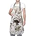 Biały kwiat fartuch kuchenny z kieszenią dla mężczyzn kobiet