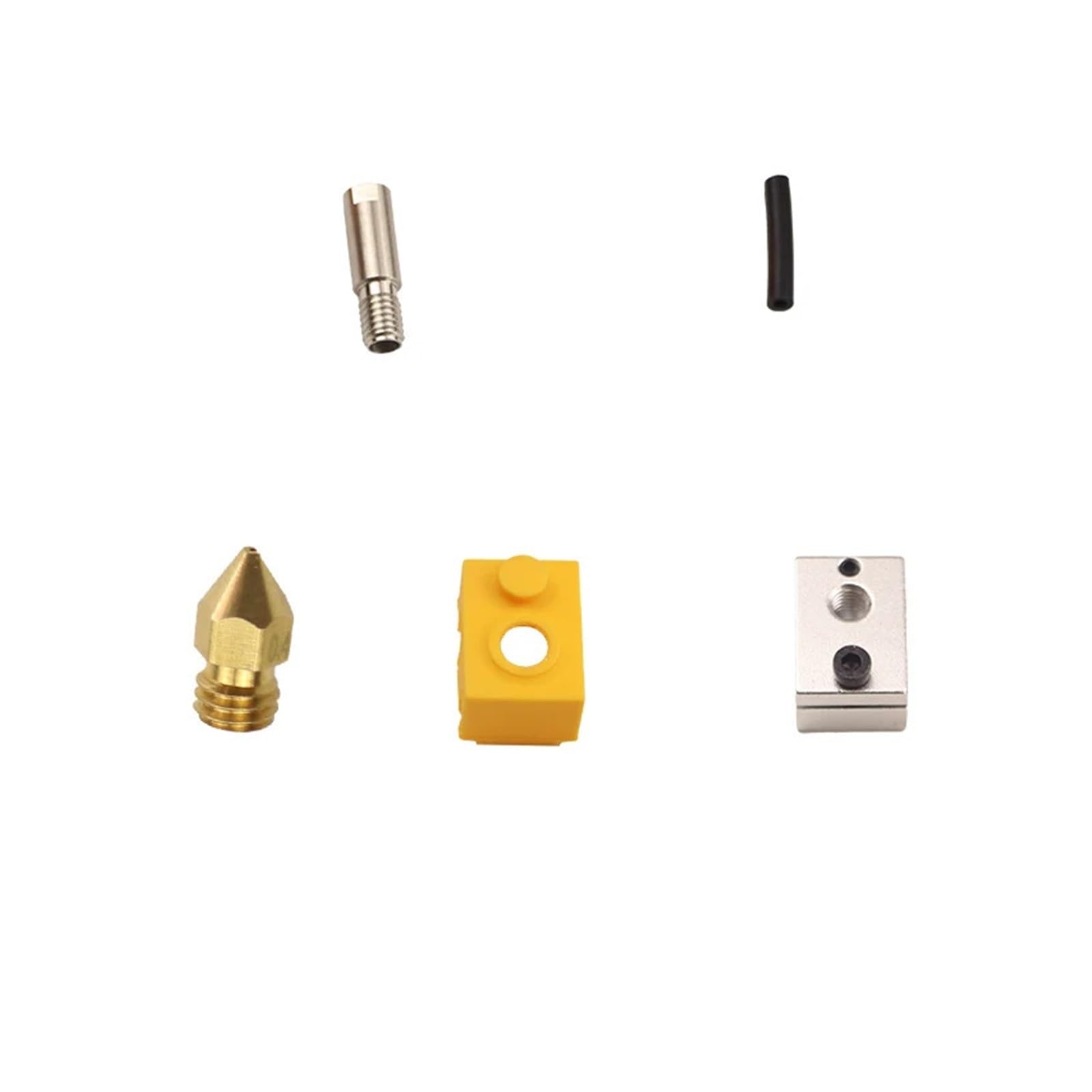 Estrusore hotend, compatibile con Artillery, Hornet, MK8 | Linea riscaldante, termistore, tubo PTFE 21mm, blocco riscaldante CNC, ugello in ottone 0.4mm(Hornet Hotend)