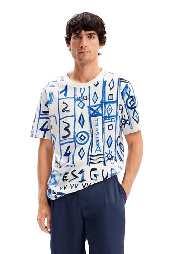 T-Shirt Homme Desigual TS Harry en coton noir imprimé confortable