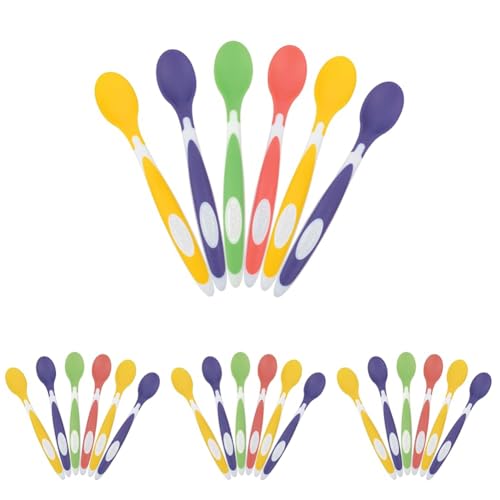 Dr. Brown's Soft-Tip Toddler Feeding Spoons, 24 Pack, Multi (Colors May Vary)