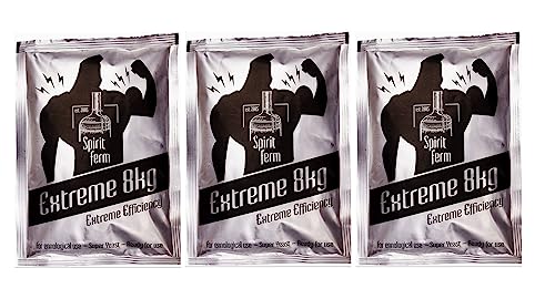 3 x Turbo Levadura – Extreme 8kg 145g, Para Fermentación de Azúcar o Fruta, Levadura para Vodka, Mosto y Rápida Fermentación – Hasta 18% Alcohol