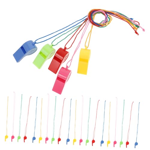 24Pcs Colorful Whistles for Multi Function Cheering Referee Whistles Loud Outdoor Racing Whistle for Sports Competitions and Events