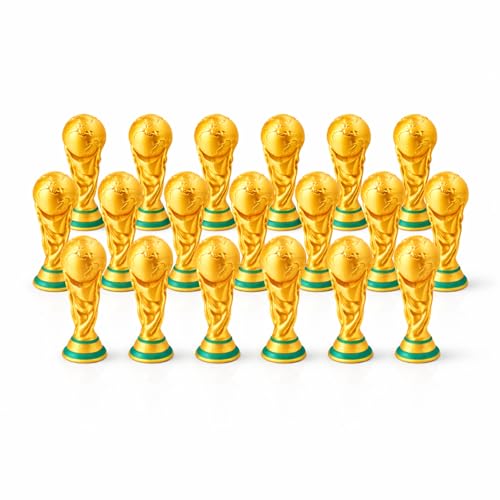 Reviews de Trofeos , listamos los 10 mejores. 48 binly Pack de 20 Mini Copas Tipo Mundial 7 cm – Trofeos Dorados de Plástico para Fiestas de Fútbol, Premios y Recuerdos Temáticos