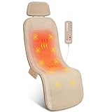 Heycool Massage Mat Full Body, Back Massager with Heat and Vibration, Massage Chair Pad, 10 Vibration Motors, 2 Heating Levels, Foldable, Gifts