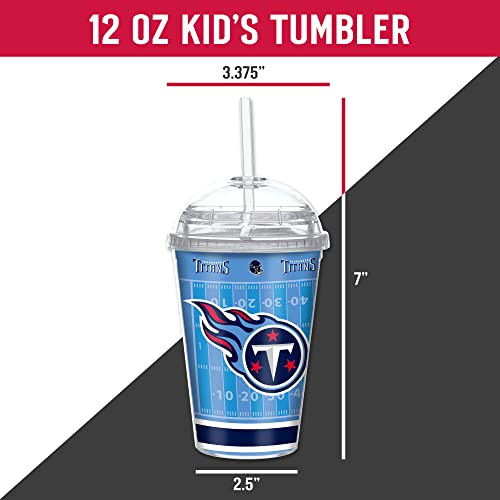 Image of Rico Industries NFL Football Rookie of The Year 12oz Acrylic Tumbler, Youth Tumbler with Swirly Straw