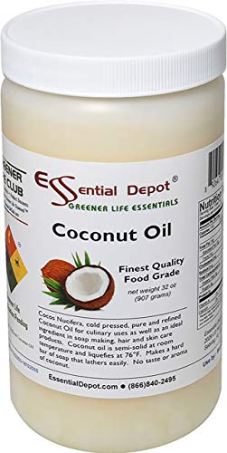 Coconut Oil 1 Quart 32 Oz Food Grade Safety Sealed Hdpe Container With Resealable Cap Grocery Gourmet Food Amazon Com