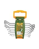 Jadever 8-Piece Offset Wrench, Double Box End Wrench, 12-Point, 45-Degree Deep, Metric 6-22mm, Fine Polished