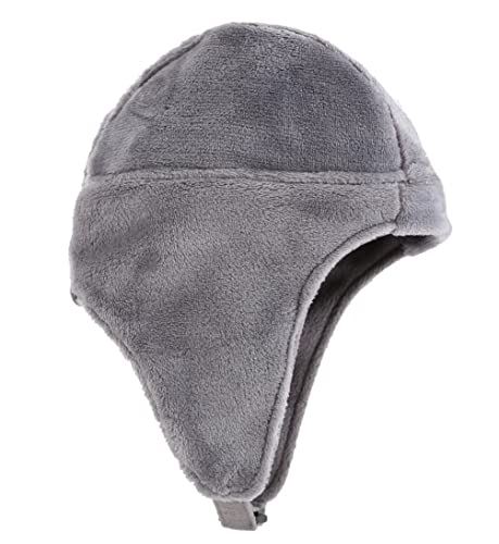 Llmoway Boys Girls Winter Fleece Hat With Ear Flaps Soft Warm Trapper Beanie Cycling Cap Navy Blue #TOP2