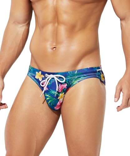 Casey Kevin Slip de Bain Homme - avec Cordon Réglable - Taille Basse Short de Natation - Sports Plage Swimming Trunks