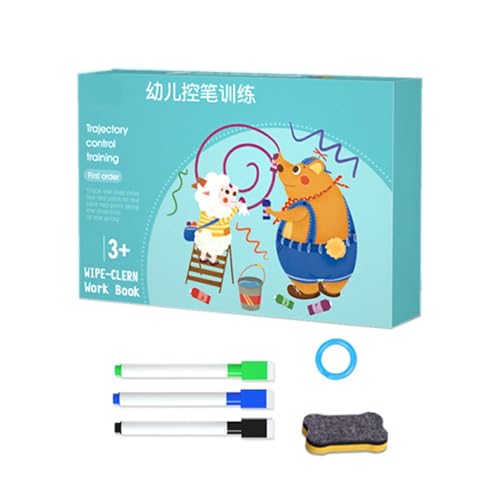 Quaderno di esercizi per la pratica della scrittura a mano, aiuti per l'apprendimento e l'educazione alla scrittura a mano - Tracciamento sicuro del controllo della matita | Libro di esercizi di scrit