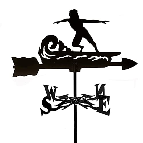 Girouette en métal style vintage HHRFCS pour toit et jardin
