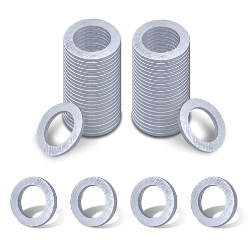 Image of 50PCS Oil Drain Plug Washer, 14 mm Oil Drain Plug Gasket, Aluminum Engine Crush Washer, Compatible with Honda, Acura, Accord, Civic, Ridgeline, Replaces for OEM 94109-14000