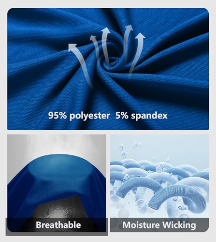 ZITY 7 Pack Mens Polo Shirts with Pocket Moisture Wicking Short Sleeve Outdoor Golf Athletic Work Multipack Shirts3