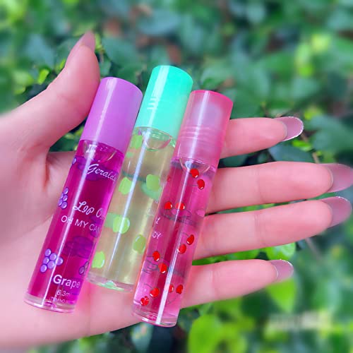 Mrettick Moisturizing Lip Oil 6 Pcs Roll-On Lip Oil Set Fresh Lip Glaze Transparent Colorless Moisturizing Lip Lotion Hydrating Lip Oil Set For Lip Care #TOP4